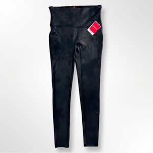 Spanx M Medium Faux Leather High Rise Leggings Black NEW